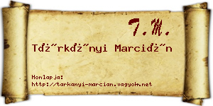 Tárkányi Marcián névjegykártya